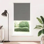 vidaXL Verdunkelungsrollo Grau 95x230 cm Stoffbreite 90,7 cm Polyester