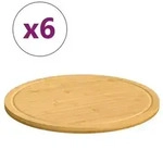 vidaXL Schneidebretter 6 Stk. &Oslash;40x1,5 cm Bambus