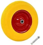 vidaXL Schubkarrenrad mit Achse Massives PU 4,00 - 8 390 mm