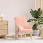 vidaXL Relaxsessel Rosa Woll&auml;hnlicher Stoff