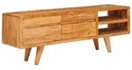 vidaXL TV-Schr&auml;nk mit Regal Braun 110 x 30 x 40 cm Massivholz Akazie