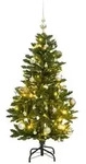 vidaXL K&uuml;nstlicher Weihnachtsbaum Klappbar 150 LEDs & Kugeln 150 cm