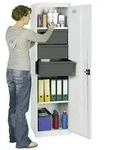 Werkzeug- und Materialschrank Serie 3000, 7035/7035, 3 Schubladen 200 mm, 3 Wann