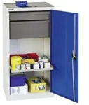 Werkzeug- und Materialschrank Serie 3000, 7035/7035, 1 Schublade 100 mm, 1 Schub