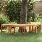 vidaXL Baumbank Halbrund 200 cm Massivholz Eukalyptus