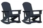 vidaXL Adirondack Schaukelst&uuml;hle 2 pcs Marineblau HDPE