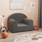 vidaXL Kindersofa Anthrazit Weich Pl&uuml;sch