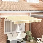 vidaXL Markisen Ersatzstoff f&uuml;r 2.5x2 m Rahmen Gelb und Wei&szlig;