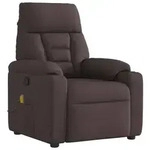 vidaXL Massagesessel Dunkelbraun Stoff
