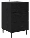 vidaXL Nachttisch Schwarz Eichen-Optik 40 x 40 x 66 cm Holzwerkstoff