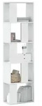 vidaXL B&uuml;cherregal 5 B&ouml;den Wei&szlig; 45x23,5x162,5 cm Holzwerkstoff