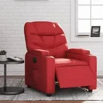 vidaXL Relaxsessel Elektrisch Rot Kunstleder