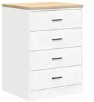 vidaXL Garagen-Aufbewahrungsschrank Wei&szlig; 60x51x85 cm Massivholz Kiefer