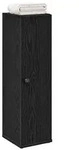 vidaXL Badezimmerschrank mit Rollenhalter Schwarz 20,5x22x72 cm