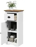 vidaXL Badschrank BODO Wei&szlig; und Braun 44x30x90 cm