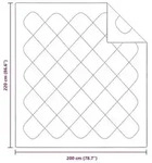 vidaXL Bettdecke Wei&szlig; 220 x 200 x 3 cm Polyester