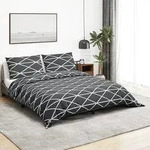 vidaXL Bettw&auml;sche-Set Grau 155x220 cm Baumwolle