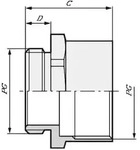 LAPP 52021000 SKINDICHT ZS-XL PG 42 Kabelverschraubung Verl&auml;ngerung PG42 PG42