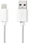 Nedis CCGL39300WT20 - 2 m - Lightning - USB A - M&auml;nnlich - M&auml;nnlich - Wei&szlig;