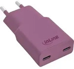 InLine USB-C Ladeger&auml;t - 30W - GaN - Dual USB-C - PD/PPS - Wild Berry/violett