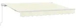 vidaXL Einziehbare Markise Creme 300 x 200 cm Stoff