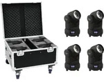 EUROLITE Set 4x LED TMH-X1 Moving-Head Beam + Case