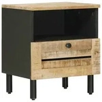 vidaXL Nachttisch Natur 40 x 33 x 46 cm Massivholz Mango