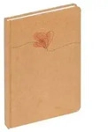 Notizbuch Heart, braun, 80 Blatt