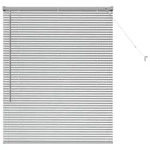 vidaXL Balkenjalousien Silber 130 x 100 cm Aluminium