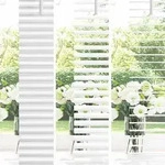 vidaXL Balkenjalousien Wei&szlig; 130 x 110 cm Aluminium