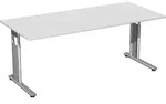 Geram&ouml;bel Schreibtisch C-Fu&szlig; Flex S-617146-LS 180x80x82cm l.grau/si