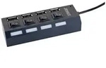 Schwaiger USB Hub 4-fach 2.0A Buchse Passiv Schwarz Multimedia-Technik HUBs
