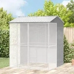 vidaXL Voliere Grau 215x210x247 cm Stahl