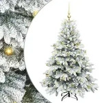 vidaXL K&uuml;nstlicher Weihnachtsbaum mit 150 LEDs Wei&szlig; 150 cm PE und PVC