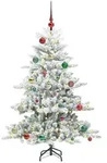 vidaXL K&uuml;nstlicher klappbarer Weihnachtsbaum Wei&szlig; 150 cm PVC und Stahl