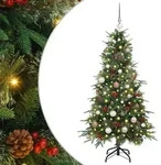 vidaXL K&uuml;nstlicher klappbarer Weihnachtsbaum Gr&uuml;n 150 cm PE und PVC
