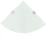 vidaXL Eckregale 2 Stk. mit Verchromten Halterungen Glas Wei&szlig; 25x25 cm