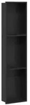 vidaXL Duschnische Schwarz 90 x 20 x 9,5 cm Edelstahl