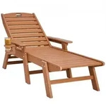 VEVOR Sonnenliege, 181kg Tragkraft, HDPE Gartenliege, Strandliege mit 6-fach