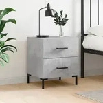 vidaXL Nachttisch Betongrau 40x35x47,5 cm Holzwerkstoff