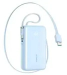 Joyroom JR-PR2L Powerbank 10000 mAh 35W mit zwei integrierten USB-C-Kabeln Blau