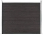 vidaXL Zaunelement WPC 180x146 cm Schwarz