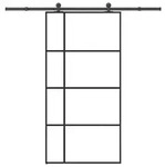 vidaXL Schiebet&uuml;r mit Beschlag 102,5x205 cm ESG-Glas & Aluminium