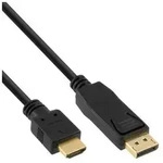 30er B-Pack InLine&reg; DisplayPort / HDMI Konverter Kabel, schwarz, 2m Kabel Adapter- /