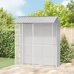 vidaXL Voliere Grau 215x110x247 cm Stahl
