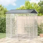 vidaXL Voliere Anthrazit 210x227x247 cm Stahl