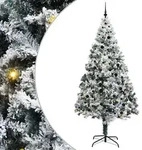 vidaXL K&uuml;nstlicher Weihnachtsbaum mit 300 LEDs mit St&auml;nder Wei&szlig; 240 cm