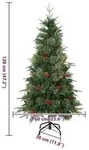 vidaXL K&uuml;nstlicher klappbarer Weihnachtsbaum mit St&auml;nder Gr&uuml;n 120 cm