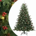 vidaXL K&uuml;nstlicher Weihnachtsbaum mit 300 LEDs mit St&auml;nder Gr&uuml;n 240 cm