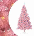 vidaXL K&uuml;nstlicher vorbeleuchteter Weihnachtsbaum Rosa 240 cm PVC